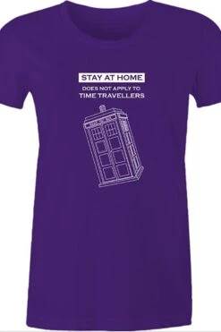 Purple Women's #stayathome Meme Tee