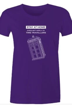 Purple Women's #stayathome Meme Tee -Vintage Veil Clothing Store purplewstayathome