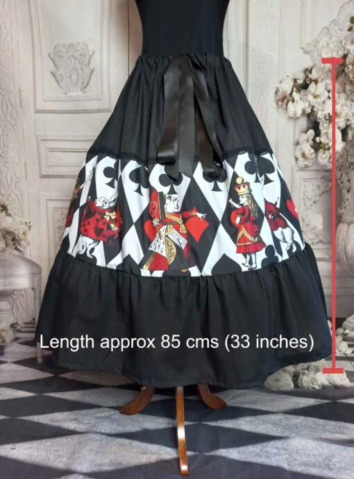 Queen Of Hearts Alice Tea Length Skirt - Image 2