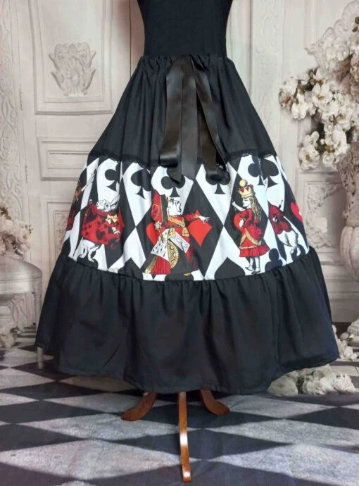 Queen Of Hearts Alice Tea Length Skirt - Image 3
