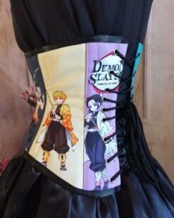 Demon Slayer Under Bust Corset -Vintage Veil Clothing Store side 2