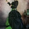 Emerald Majestica Palace Gown -Vintage Veil Clothing Store side with ball
