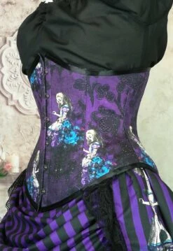 Dark Alice Purple Alice Under Bust Victorian Corset