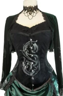 The Potion Mistress Corset, Custom Sized -Vintage Veil Clothing Store slyth overbust trans
