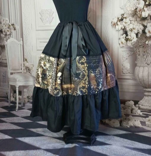 Mysterious Steampunk Tea Length Skirt - Image 2