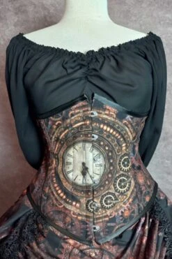 Steampunk Time Under Bust Corset Gown -Vintage Veil Clothing Store steampunkgearsunderbustcorsetgowncorset
