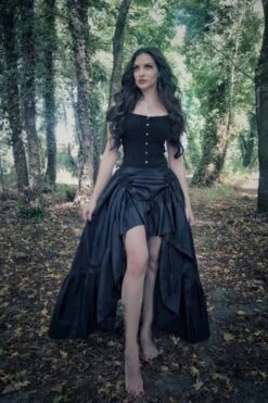 Gothic Steampunk High Low Victorian Bustle Skirt
