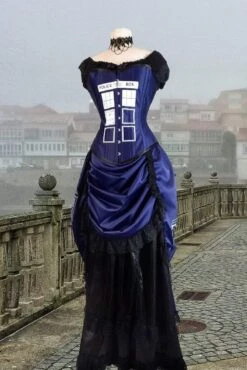 Tardis Bustle Time Travel Skirt -Vintage Veil Clothing Store tardis ens balcony front 0cd68a4d b62e 4ba2 b9ad c814702d9b05