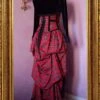 Red Tartan Victorian Bustle Skirt, Made To Order -Vintage Veil Clothing Store tartan full side back 220kb