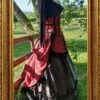 Victorian Punk Ball Gown Set -Vintage Veil Clothing Store tartan hoop side outside