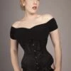 Under Bust Victorian Corset, Made To Order -Vintage Veil Clothing Store ubvic magdalena2