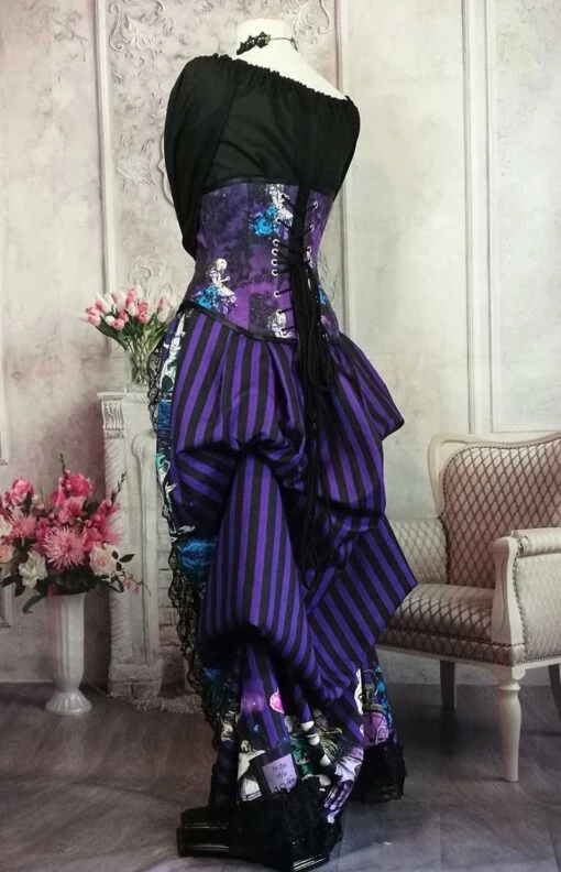 Dark Alice Purple Alice Under Bust Victorian Corset - Image 5