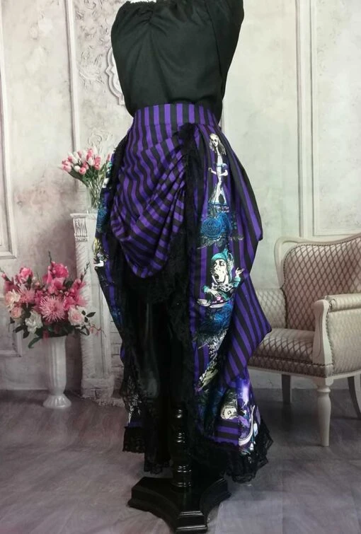 Dark Alice Purple Alice Victorian Bustle Skirt