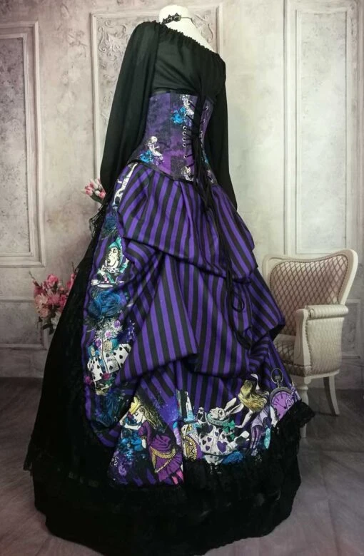 Dark Alice Purple Alice - Corset & Victorian Bustle Set - Image 8