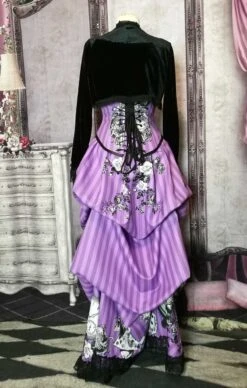 Violet Alice - Corset & Victorian Bustle Set -Vintage Veil Clothing Store violet buslte back