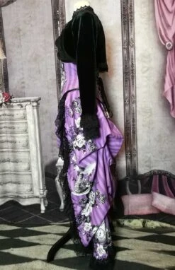 Violet Alice - Corset & Victorian Bustle Set -Vintage Veil Clothing Store violet bustle side