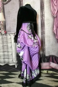 Violet Alice - Corset & Victorian Bustle Set -Vintage Veil Clothing Store violet bustle sideback