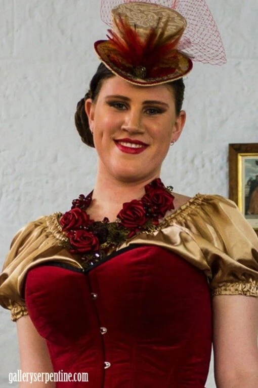 Red Velvet Turn Of The Century Corset, Made To Measure - Image 2