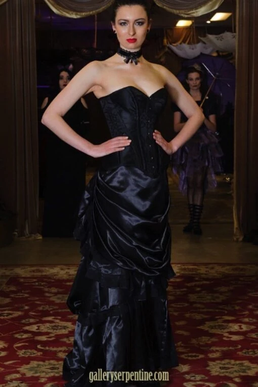 Ebony Turn Of The Century Corset, Custom Sized - Image 2