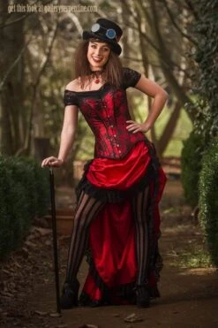 Wild Wild West Over Bust Corset, Custom Sized -Vintage Veil Clothing Store wmwild wild west pandora toc front 1