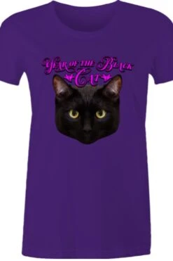 Year Of The Black Cat -Vintage Veil Clothing Store yearoftheblackcatpurple